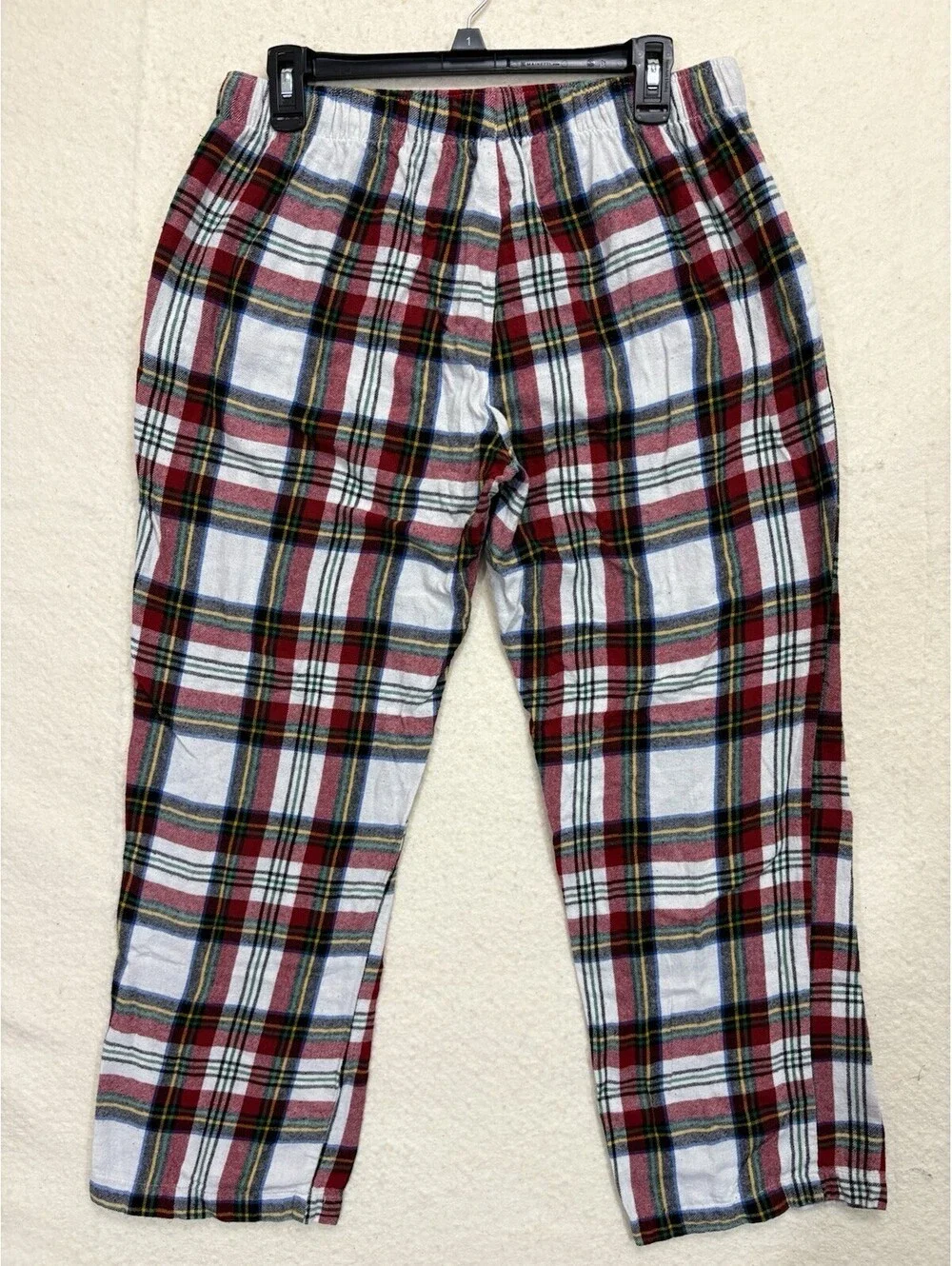 Sleep Pants L Red Plaid Old Navy Cotton Drawstring Lounge